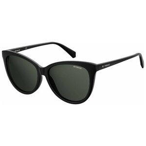 Солнцезащитные очки Polaroid, кошачий глаз, поляризационные, для женщин, черный