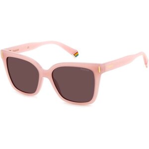 Солнцезащитные очки Polaroid, кошачий глаз, спортивные, с защитой от УФ, поляризационные, для женщин, розовый