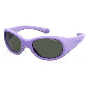 Солнцезащитные очки Polaroid, круглые, поляризационные, для девочек, сиреневый