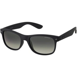 Солнцезащитные очки Polaroid, прямоугольные, оправа: пластик, поляризационные, с защитой от УФ, для мужчин, черный