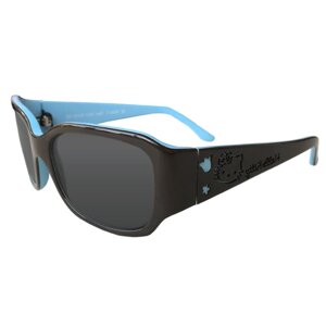 Солнцезащитные очки Polaroid, прямоугольные, оправа: пластик, поляризационные, со 100% защитой от УФ-лучей, ударопрочные, голубой