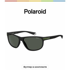 Солнцезащитные очки Polaroid, прямоугольные, поляризационные, для мужчин, зеленый