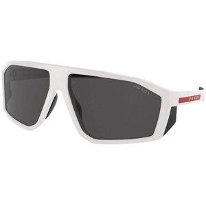 Солнцезащитные очки Prada, прямоугольные, оправа: пластик, спортивные, с защитой от УФ, для мужчин, белый