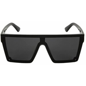 Солнцезащитные очки , прямоугольные, оправа: пластик, поляризационные, с защитой от УФ, черный