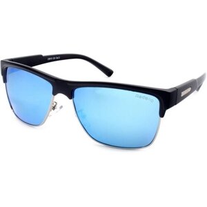 Солнцезащитные очки , прямоугольные, оправа: пластик, с защитой от УФ, поляризационные, для мужчин, черный