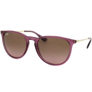Солнцезащитные очки Ray-Ban, круглые, оправа: пластик, градиентные, фиолетовый