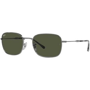 Солнцезащитные очки Ray-Ban, прямоугольные, оправа: металл, с защитой от УФ, градиентные, серебряный