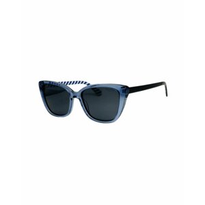 Солнцезащитные очки Romeo, кошачий глаз, оправа: пластик, с защитой от УФ, поляризационные, для женщин, синий
