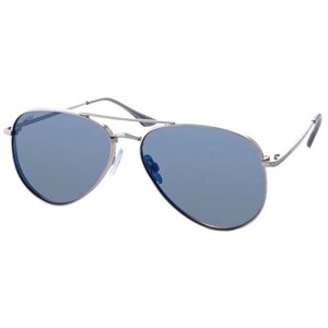 Солнцезащитные очки StyleMark, авиаторы, оправа: металл, поляризационные, с защитой от УФ, зеркальные, устойчивые к появлению царапин, серый