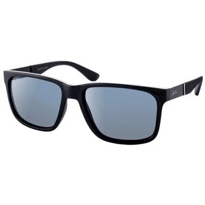 Солнцезащитные очки StyleMark, прямоугольные, оправа: пластик, поляризационные, с защитой от УФ, устойчивые к появлению царапин, для мужчин, черный