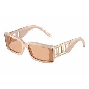 Солнцезащитные очки Tiffany, прямоугольные, оправа: пластик, для женщин, бежевый