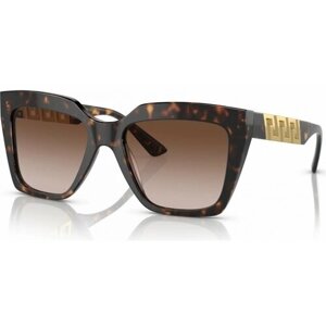 Солнцезащитные очки Versace, прямоугольные, оправа: пластик, с защитой от УФ, для женщин, черепаховый