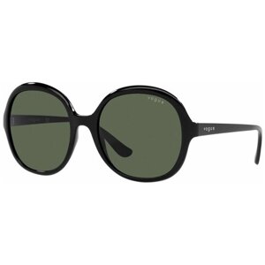 Солнцезащитные очки Vogue eyewear, круглые, оправа: пластик, с защитой от УФ, для женщин, черный