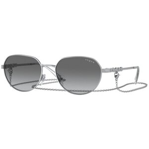 Солнцезащитные очки Vogue eyewear, панто, оправа: металл, градиентные, для женщин, серебряный
