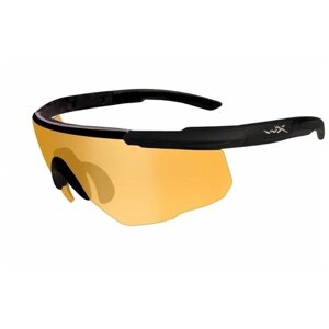 Солнцезащитные очки Wiley X, монолинза, оправа: пластик, спортивные, складные, ударопрочные, устойчивые к появлению царапин, с защитой от УФ, черный