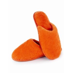 Тапочки LAMB BOTTI, натуральный мех, размер 36, оранжевый