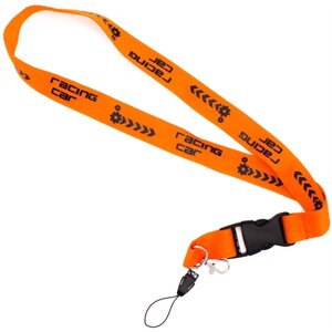 Тканевый шнурок на шею для ключей RACING DEVELOPMENT / Тканевая лента для ключей с карабином / Ланъярд для бейджа