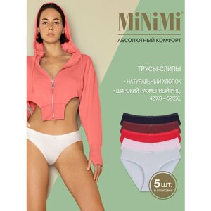 Трусы слипы MiNiMi, средняя посадка, размер 44/S, мультиколор, 5 шт.