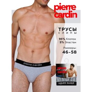 Трусы слипы Pierre Cardin, средняя посадка, размер 5(48/50), серый