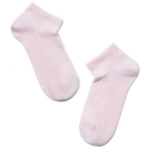 Женские носки Conte Elegant укороченные, в сетку, размер 23, розовый