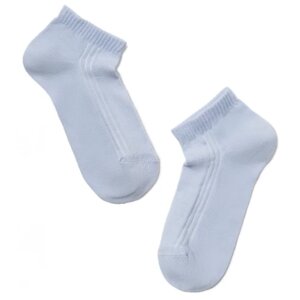 Женские носки Conte Elegant укороченные, в сетку, размер 25, фиолетовый, голубой