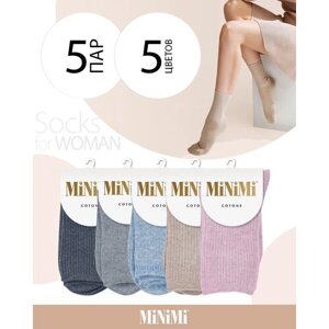 Женские носки MiNiMi, 5 пар, размер 35-38 (23-25), мультиколор