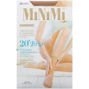 Женские носки MiNiMi средние, капроновые, 20 den, размер 0 (one size), коричневый
