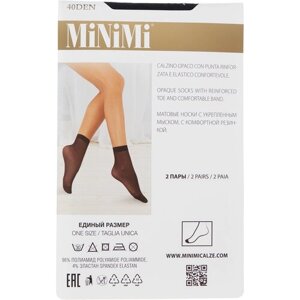 Женские носки MiNiMi средние, капроновые, 40 den, размер 0 (one size), черный