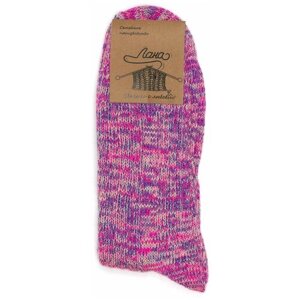 Женские носки Oh_Lana средние, вязаные, размер 37-38, розовый