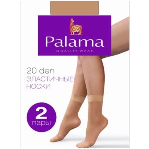 Женские носки Palama средние, капроновые, 20 den, размер 23-25, бежевый