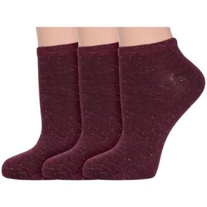 Женские носки RuSocks укороченные, размер 23-25 (36-39), бордовый
