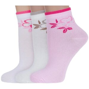 Женские носки RuSocks укороченные, размер 23-25, мультиколор