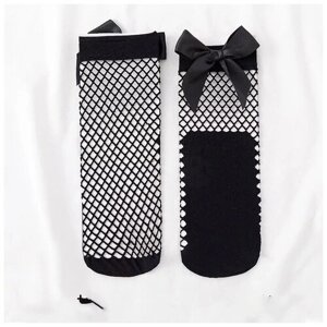 Женские носки средние, фантазийные, на Новый год, 40 den, размер Универсальные, бесцветный, черный