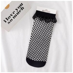 Женские носки средние, фантазийные, на Новый год, 40 den, размер Универсальные, черный