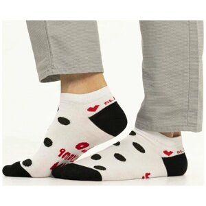 Женские носки St. Friday укороченные, фантазийные, размер 38-41, белый