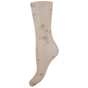 Женские носки Trasparenze, фантазийные, капроновые, 20 den, размер Unica, бежевый