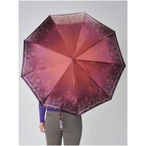 Женский складной зонт Popular Umbrella автомат 2503/бордовый