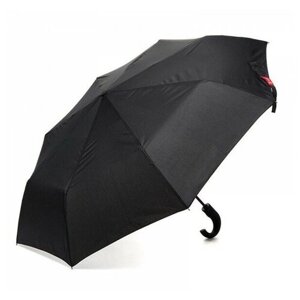 Зонт Kamukamu, механика, 2 сложения, купол 100 см., чехол в комплекте, черный