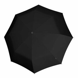 Зонт Knirps, механика, 3 сложения, купол 99 см., 8 спиц, система «антиветер», чехол в комплекте, для мужчин, черный