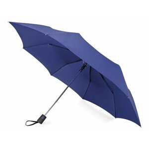 Зонт Oasis, полуавтомат, 3 сложения, для женщин, синий