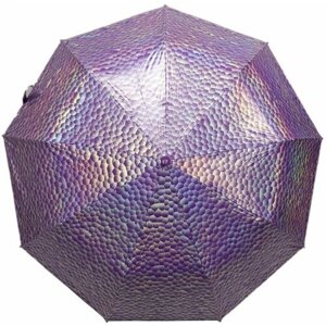 Зонт-шляпка Crystel Eden, полуавтомат, 2 сложения, купол 95 см., 9 спиц, для женщин, фиолетовый