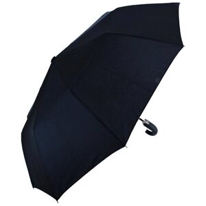 Зонт-шляпка Lantana Umbrella, полуавтомат, 3 сложения, купол 105 см., 9 спиц, система «антиветер», чехол в комплекте, для мужчин, черный