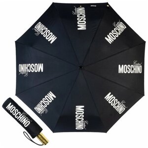 Зонт складной Moschino 8730-OCA Couture Gold Black