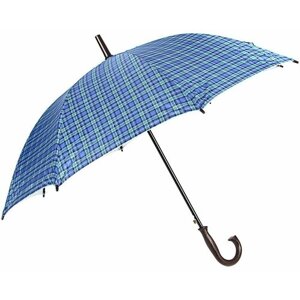 Зонт-трость BY, полуавтомат, купол 100 см., 8 спиц, синий