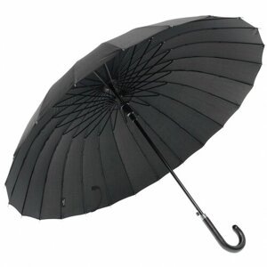 Зонт-трость Euroclim, полуавтомат, для мужчин, черный