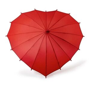 Зонт-трость FULTON, механика, купол 80 см., для девочек, красный