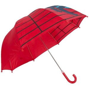 Зонт-трость Mary Poppins, механика, купол 92 см., красный, синий