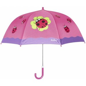 Зонт-трость Playshoes, механика, купол 96 см., для девочек, розовый