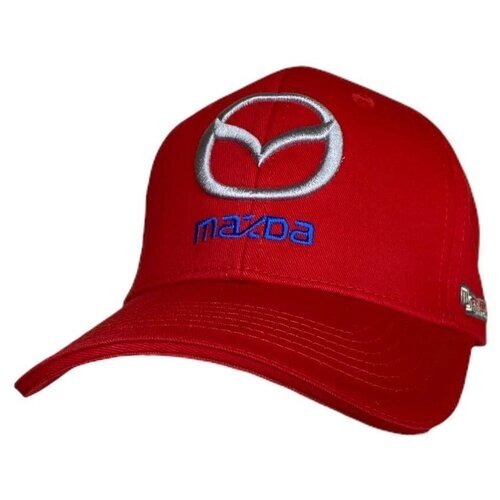 Бейсболка бини Mazda, хлопок, подкладка, размер 55-58, красный