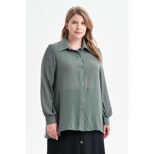Блуза Olsi, размер 52, зеленый